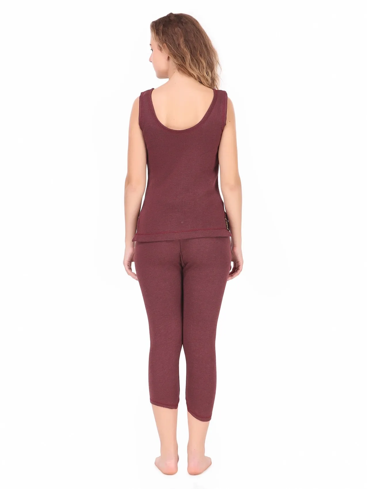 WOMEN'S CUT SLEEVES THERMAL TOP AND BOTTOM SET