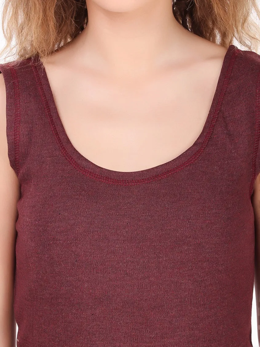 WOMEN'S CUT SLEEVES THERMAL TOP AND BOTTOM SET