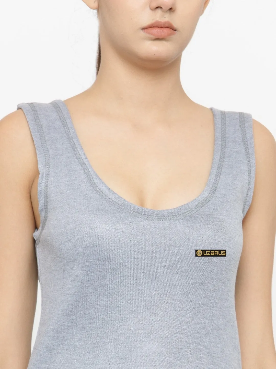 WOMEN'S CUT SLEEVES THERMAL TOP AND BOTTOM SET