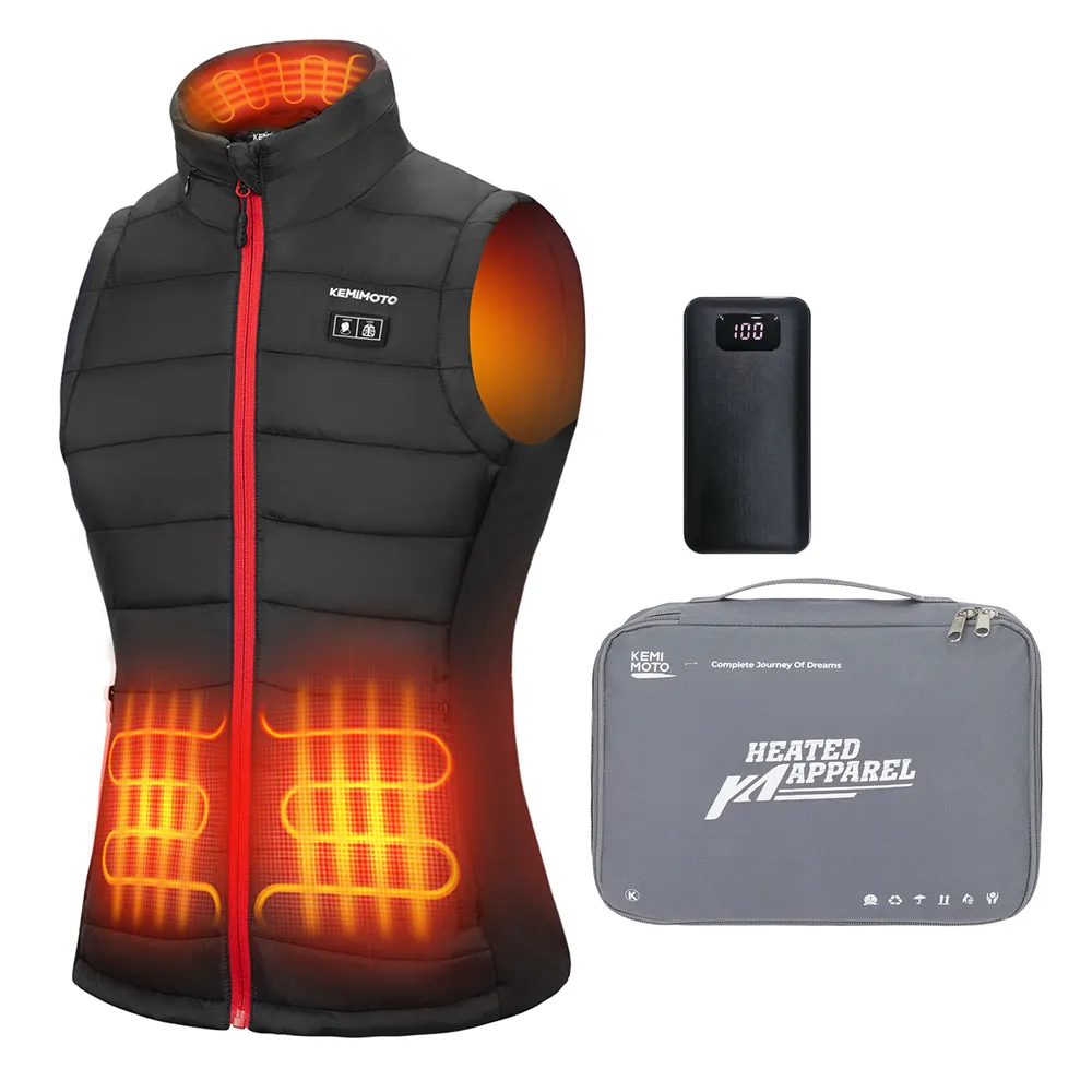 Women's Winter Heated Jacket Heated Gillet Vest with Power Bank