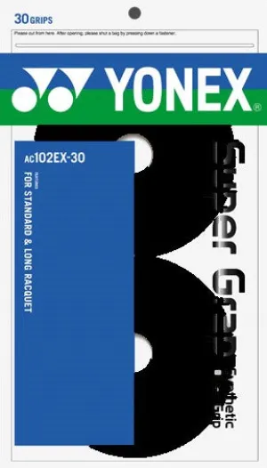 Yonex AC102-30BK Super Grap (30 Wraps)(Black)